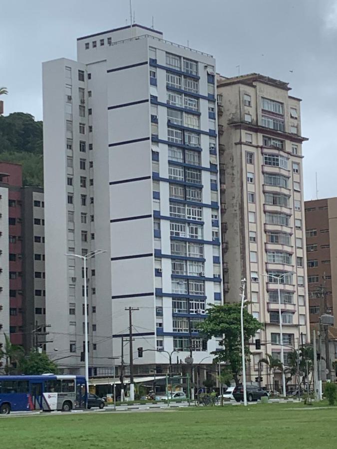 Sao Vicente Itarare Predio Frente Mar Apto Fundo Vista Parcial Экстерьер фото